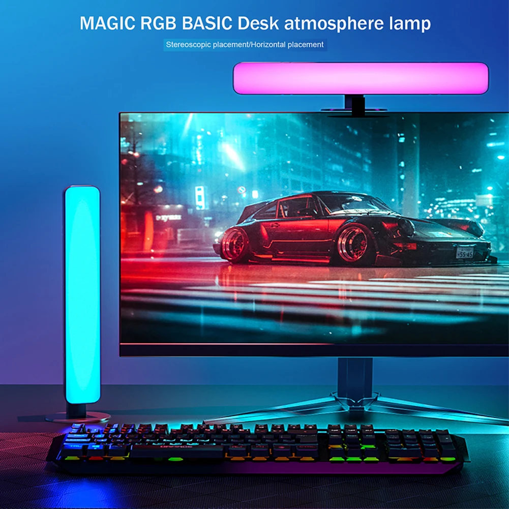 Barra de luz Led Rgb dinámica con Control remoto para juegos, retroiluminación de Tv, Monitor de habitación de Pc, escritorio, alimentado por USB, ambiente, sincronización de música