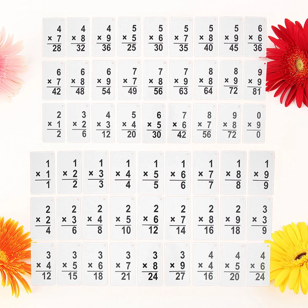 54 ชิ้นการ์ดคณิตศาสตร์สำหรับเด็ก แฟลชการ์ดคำนวณตัวเลข เกมการบวก ลบ ทรัพยากรการศึกษา