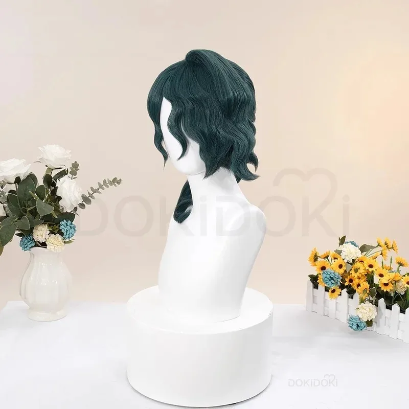 DY20Original The Visonary Hwei Cosplay pelo sintético medio largo verde profundo peluca25