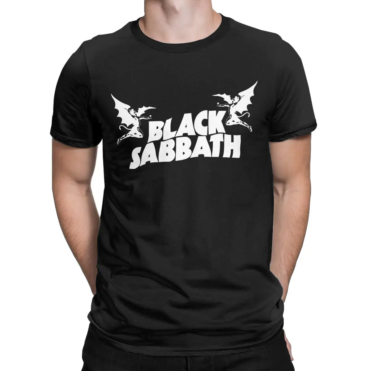 Blacks Sabbaths Men T Shirts Novelty Tee Shirt Short Sleeve Crew Neck T-Shirts Pure Cotton Gift Idea Clothes