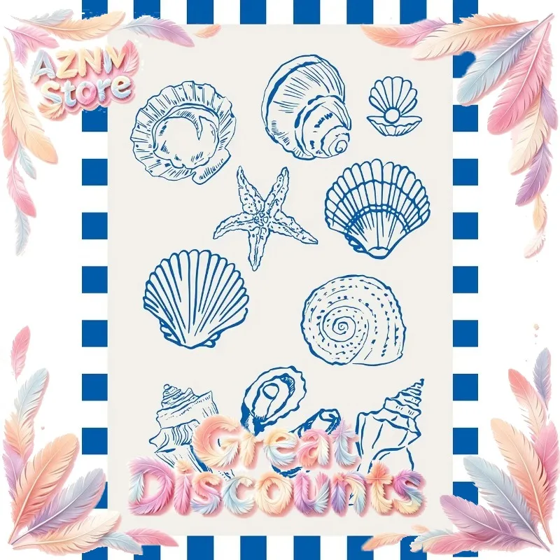 Blue Summer Bikini Coastal La Dolce Vita Canvas Painting Seashells Meet Me At The Beach Poster Trendy Wall Art Room Home 2026