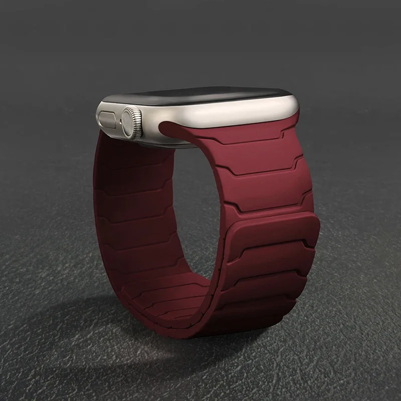 Magnetisches Silikonarmband für Apple Watch Armbänder Ultra 2 3 49mm 44mm 40mm 41mm 46mm 42mm 45mm Armband IWatch Series 11 9 8 7 SE 10