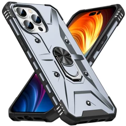 Rugged Armor Shockproof Case For iPhone 13 12 11 14 15 Pro Max Xs XR X 8 7 6s Plus SE 2022 Magnetic Metal Ring Holder Back Cover