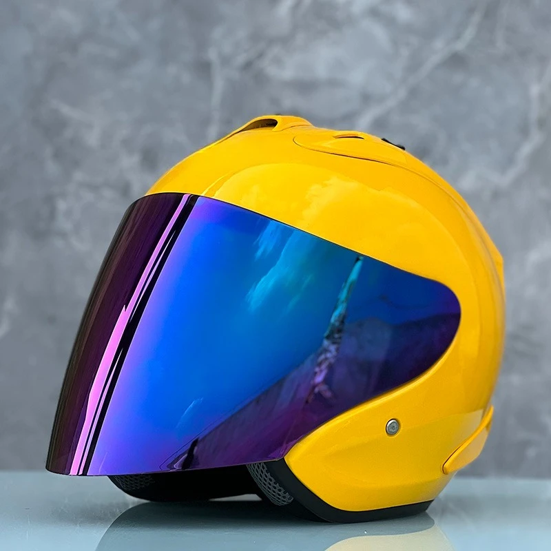 

Ram4 Bright Yellow Half Helmet Motorcycle Off-Road Summer Helmet Downhill Racing Mountain Cross Casco Capacete Men and Women
