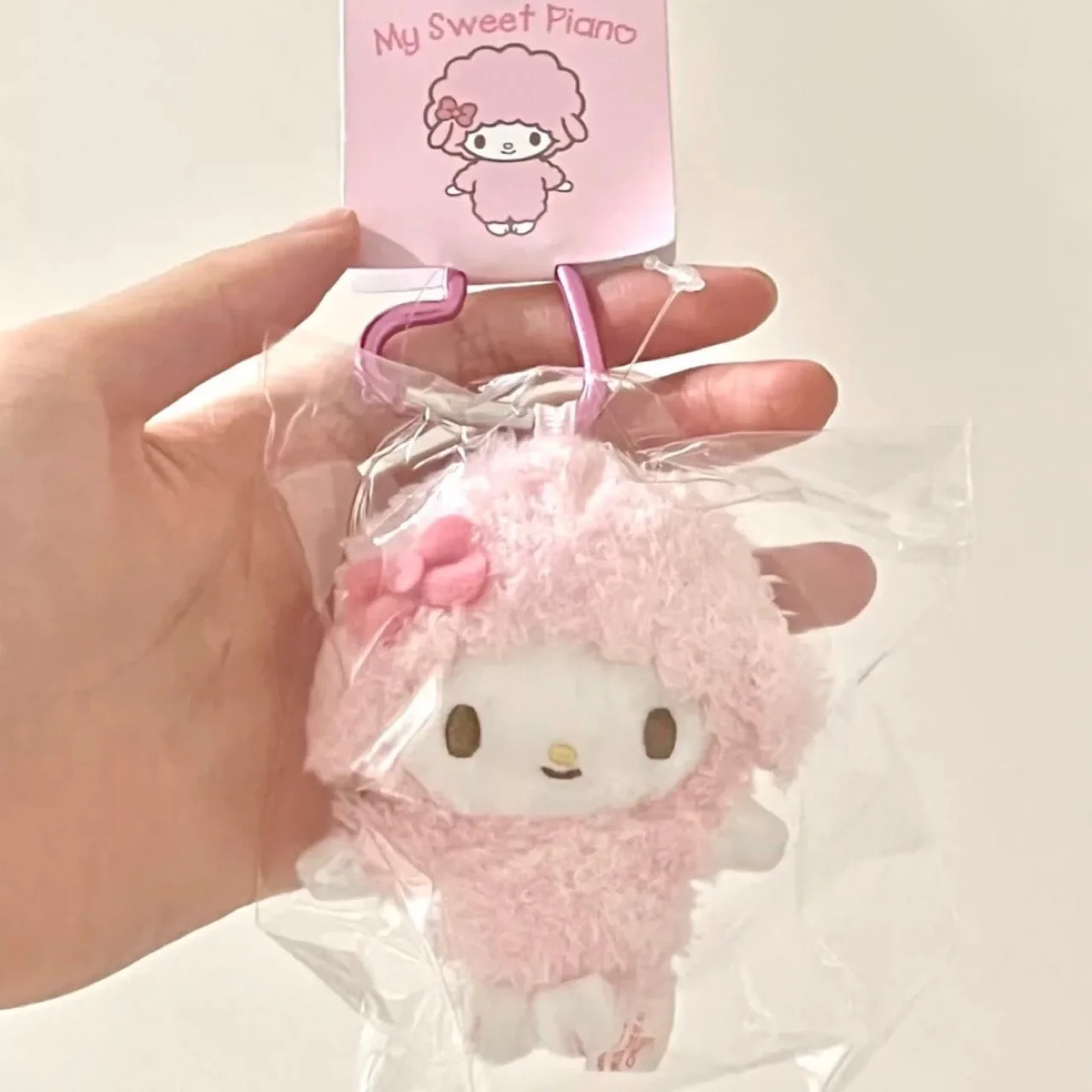 Anime My Sweet Piano Key Chain Sanrio Kawaii My Melody Bag Car Key Plush Pendant Toys Decoration Accessory Doll Girlfriend Gifts