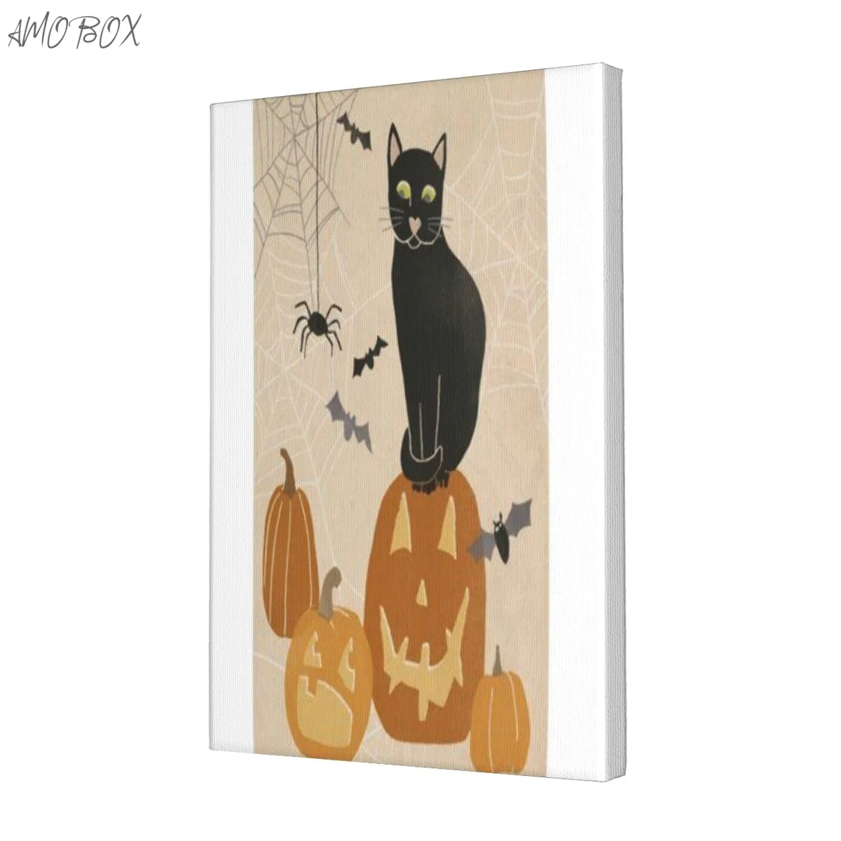 AMOBOX-Unframed Pumpkin Patch Cats Decorative Paintings, Wall Art, Room Decoration, 12x18in, 625910819