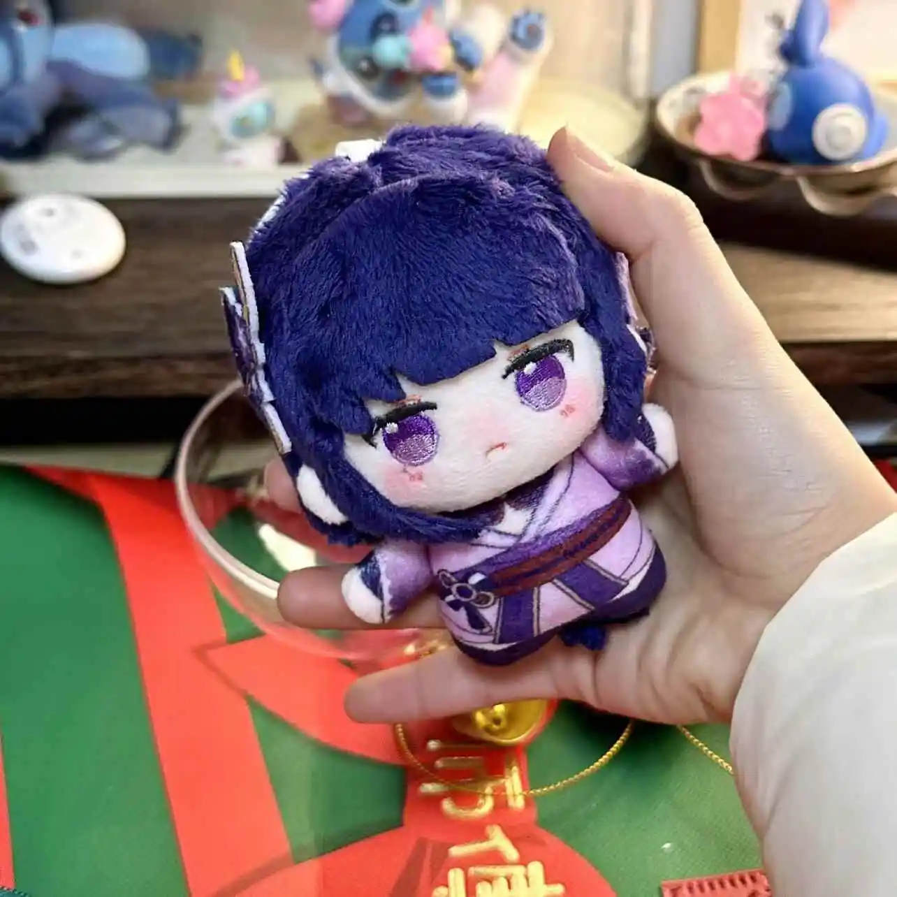 10cm Anime Genshin Impact Beelzebul Raiden Shogun Cute Soft Starfish Body Plush Doll Pendant Toys Cosplay Keychain Dango Gift