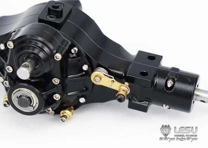 Metalowe osie napędowe LESU z blokadą mechanizmu różnicowego do modeli RC 1/14 DIY, ciągników, ciężarówek, wywrotników Tamiyaya
