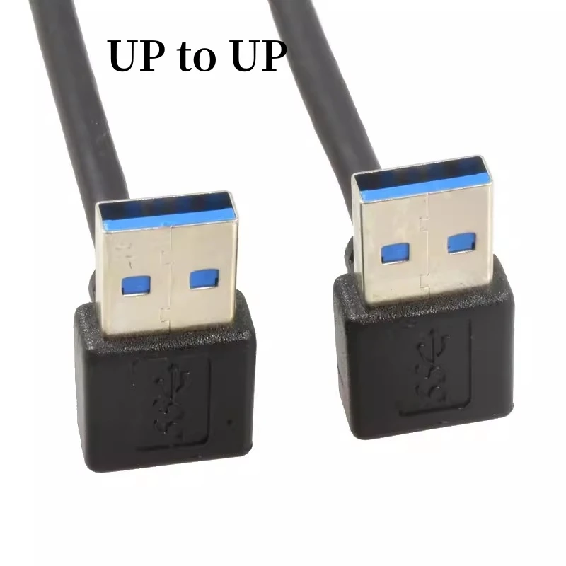 Elbow Usb Cable Dual Head Male To Male Data Cable 3.0 Copy Mobile Hard Disk Set-top Box Radiator Graphics Card Connection