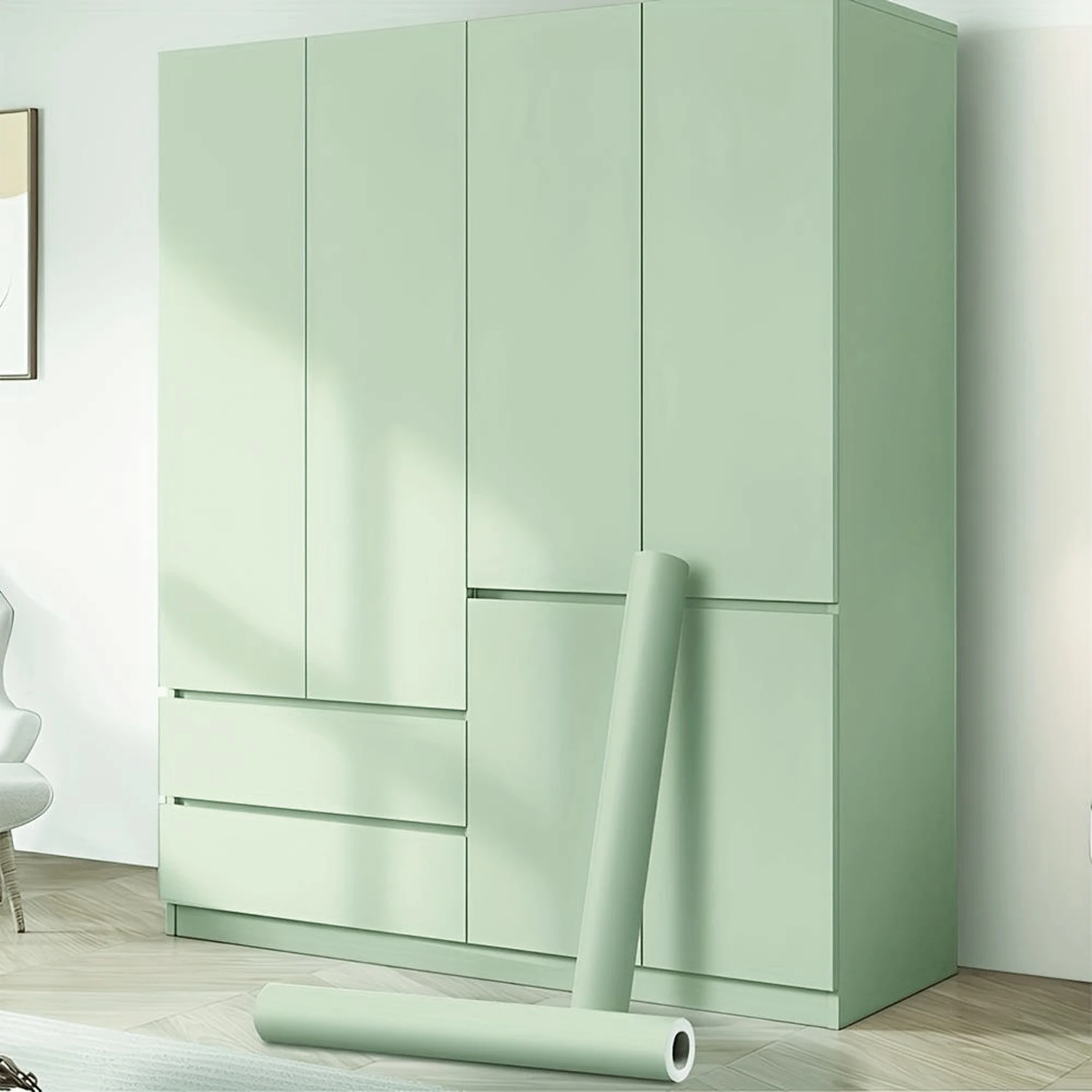 

Самоклеящаяся матовая ПВХ-пленка длиной 2/3/5 м для стен, полок, столов, дверей, гостиных, мебели, для ремонта и обновления