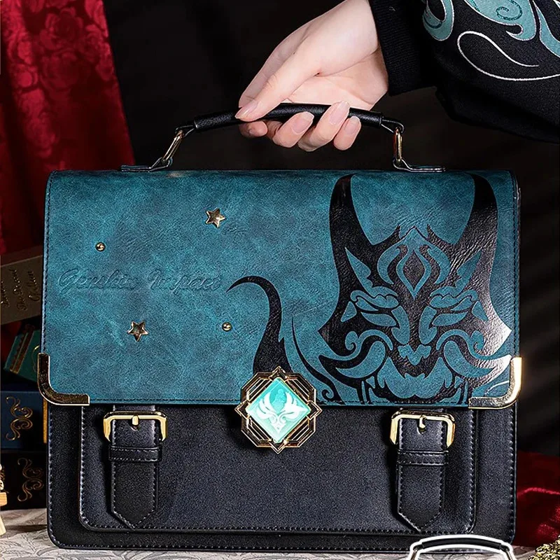 2025 Nuovo Xiao Doujin College Zaino Gioco Genshin Impact Cosplay Borsa a tracolla Festa di Halloween Borse di alta qualità Sho
