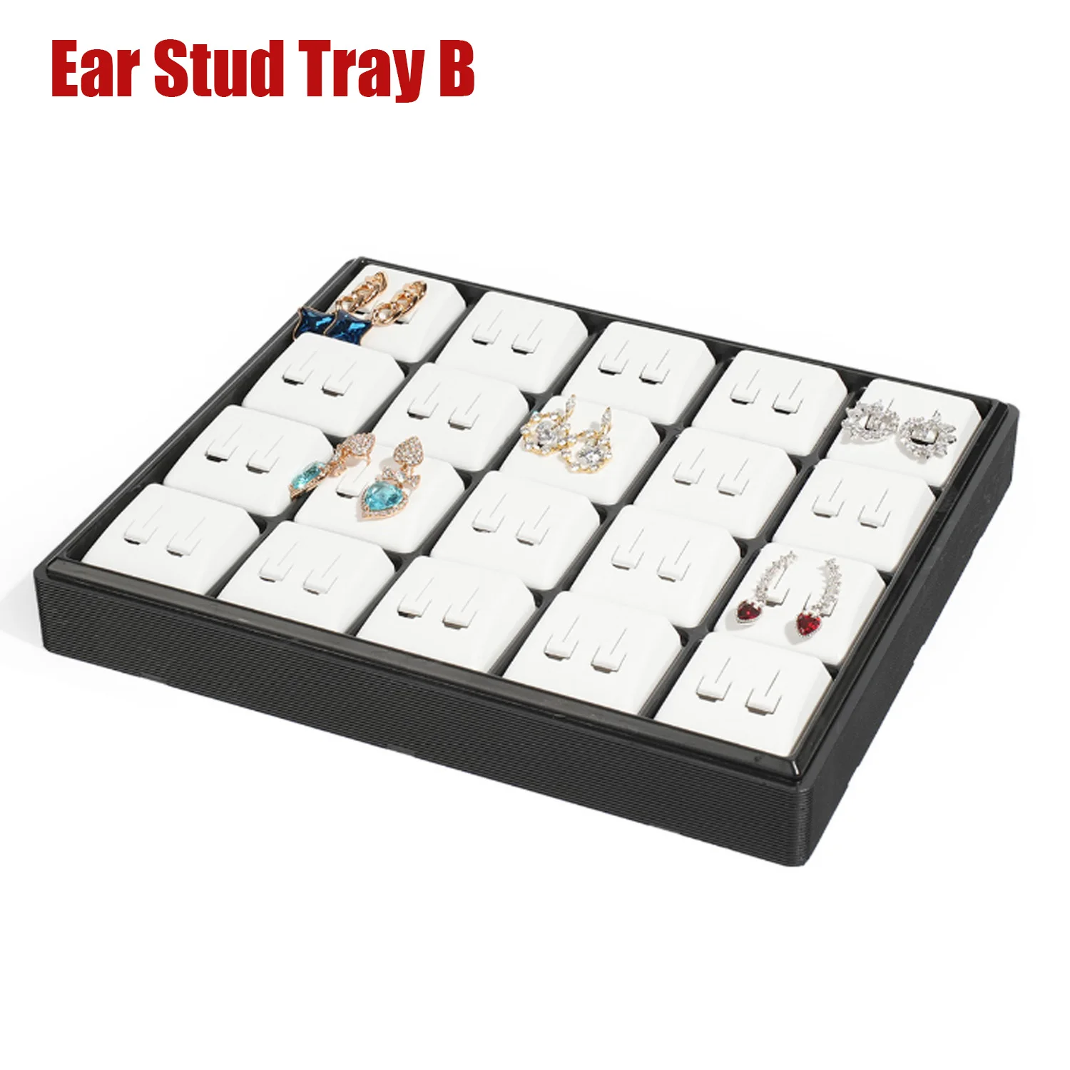 積み重ね可能なジュエリートレイ イヤリング ネックレス ブレスレット リング オーガナイザー ディスプレイ ストレージ ボックス