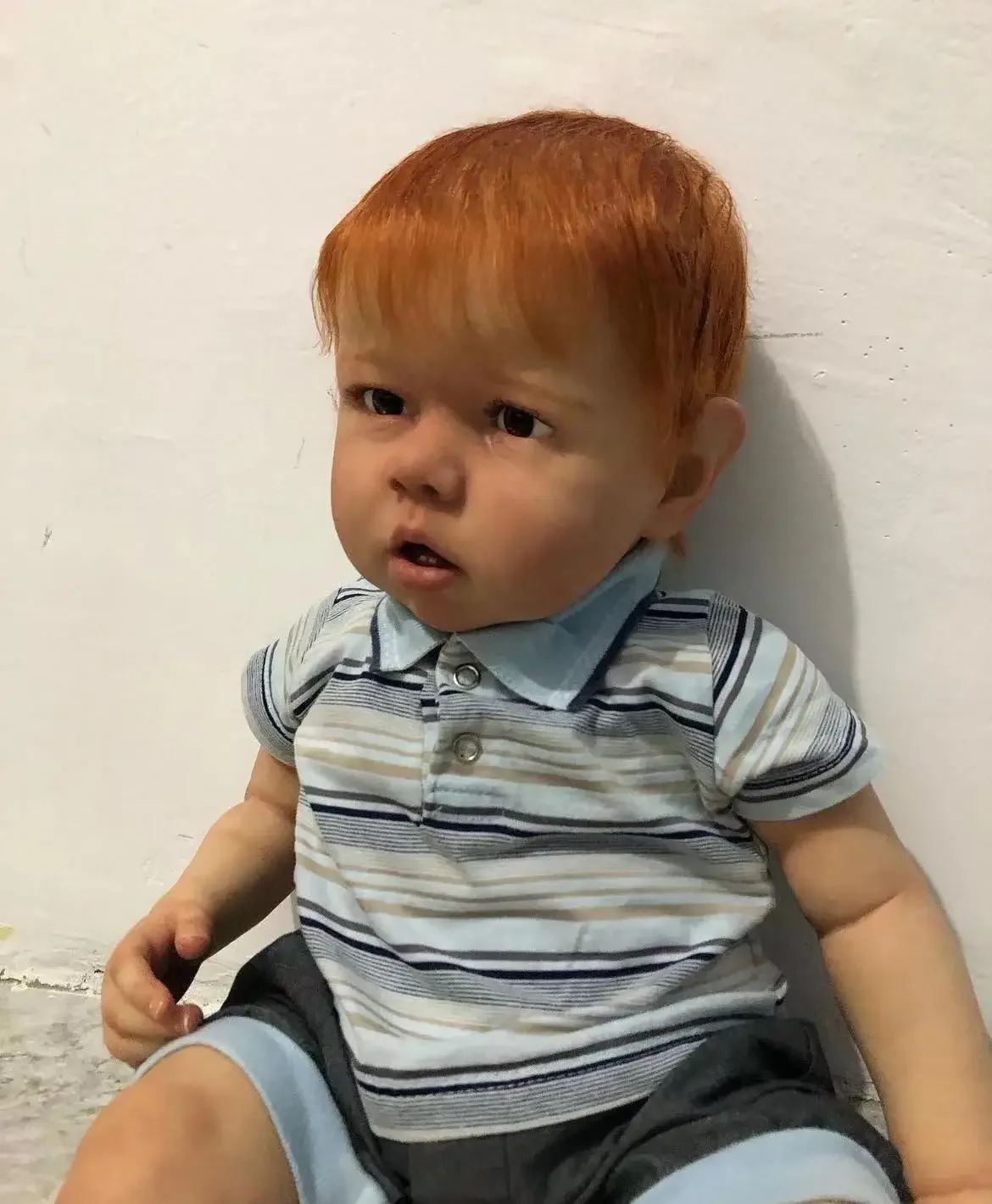 DLS Customized Limited Supply30inch Reborn Baby Liam Huge Boy With Hand-Rooted Orange Hair Already Finished Doll