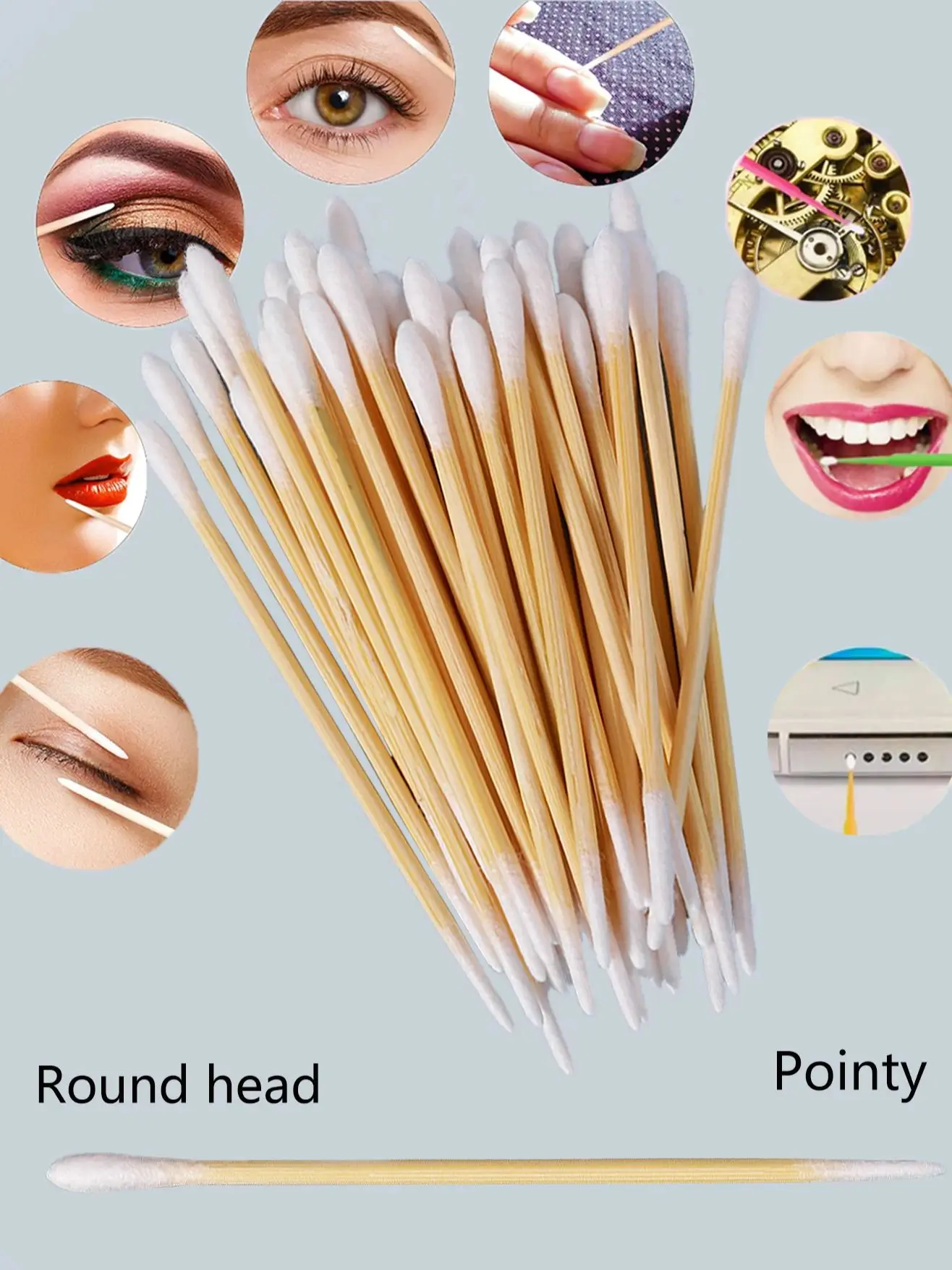 100/300/500pcs disposable double-tip cotton swabs cleaning and dust removal multi-function cotton swabs