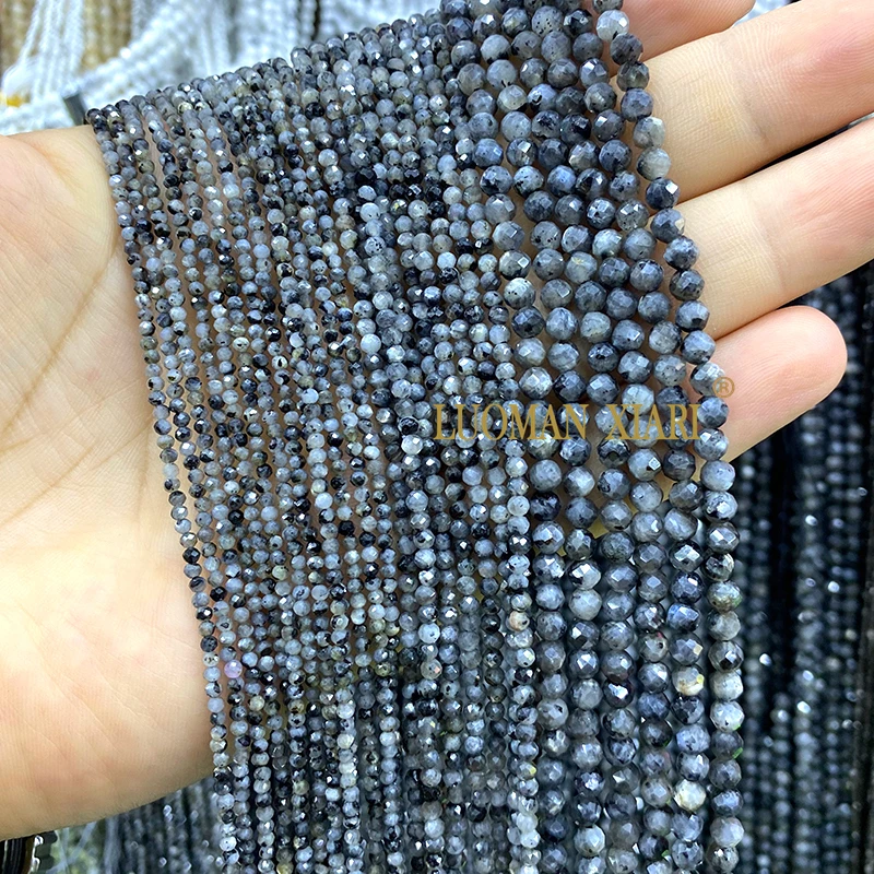 Großhandel 100% Natürliche Edelstein Lapis Lazuli Facettierte Runde Perlen Für Schmuck Machen DIY Armband Halskette 2MM 3MM 4MM – Detail 11
