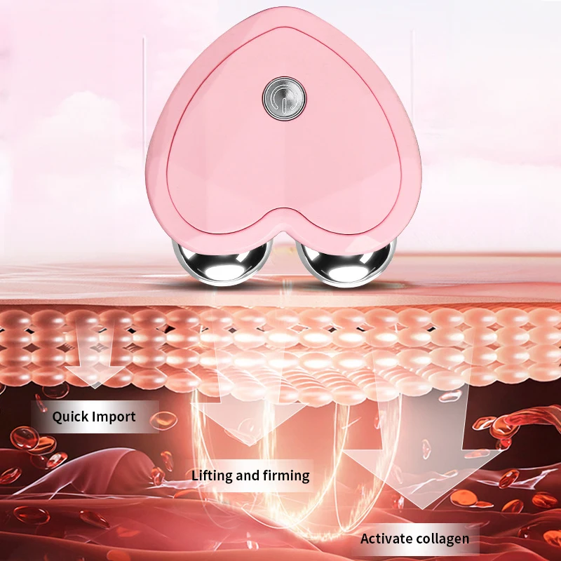 Mini Electric Face Microcurrent Lift Roller EMS Massager Sonic Vibration Facial Lifting Skin Tighten Massage Beauty Care Devices