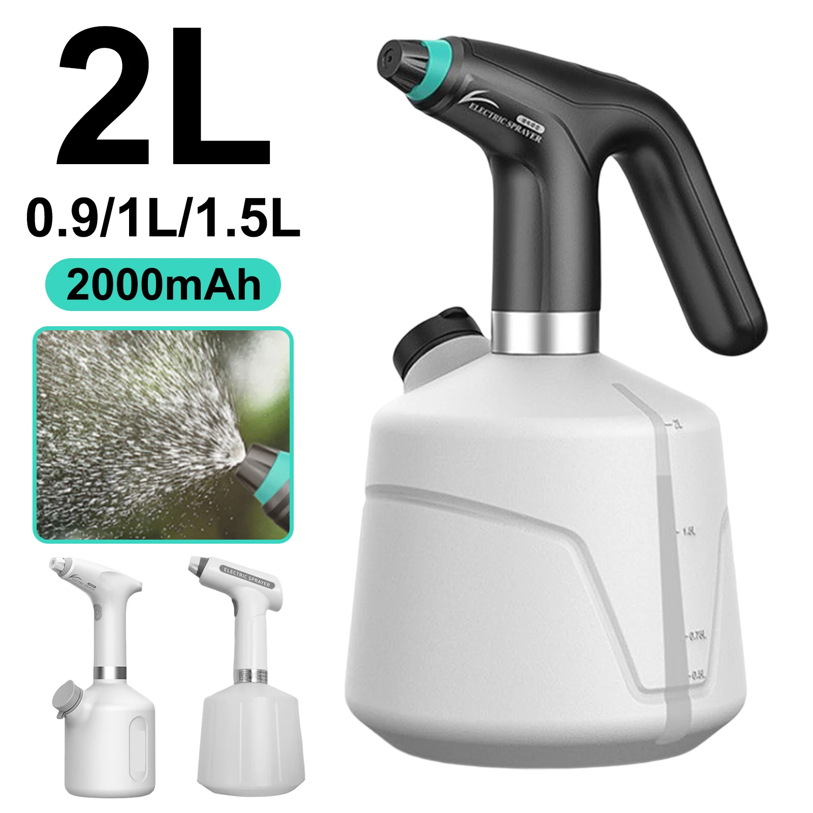 1-2L USB Electric Plant Spray Bottle Automatic Watering Cans Electric Sanitizing Sprayer Watering Spray Can Gardening Tools ﻿