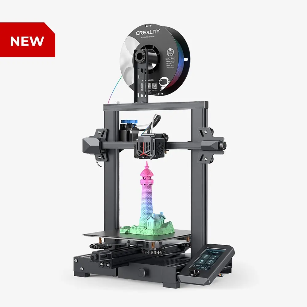 

Creality Ender-3V2 NEO 3D принтер, Модернизированный CRTouch полностью металлический полноразмерный экструдер Bowden с автоматическим выравниванием и стабильной интегрированной конструкцией