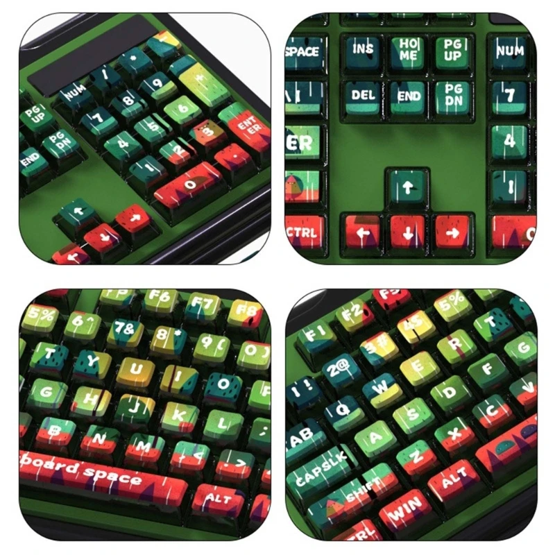 Backlit Keycaps for 116Keys ASA Watermelon Translucently Keycap Set