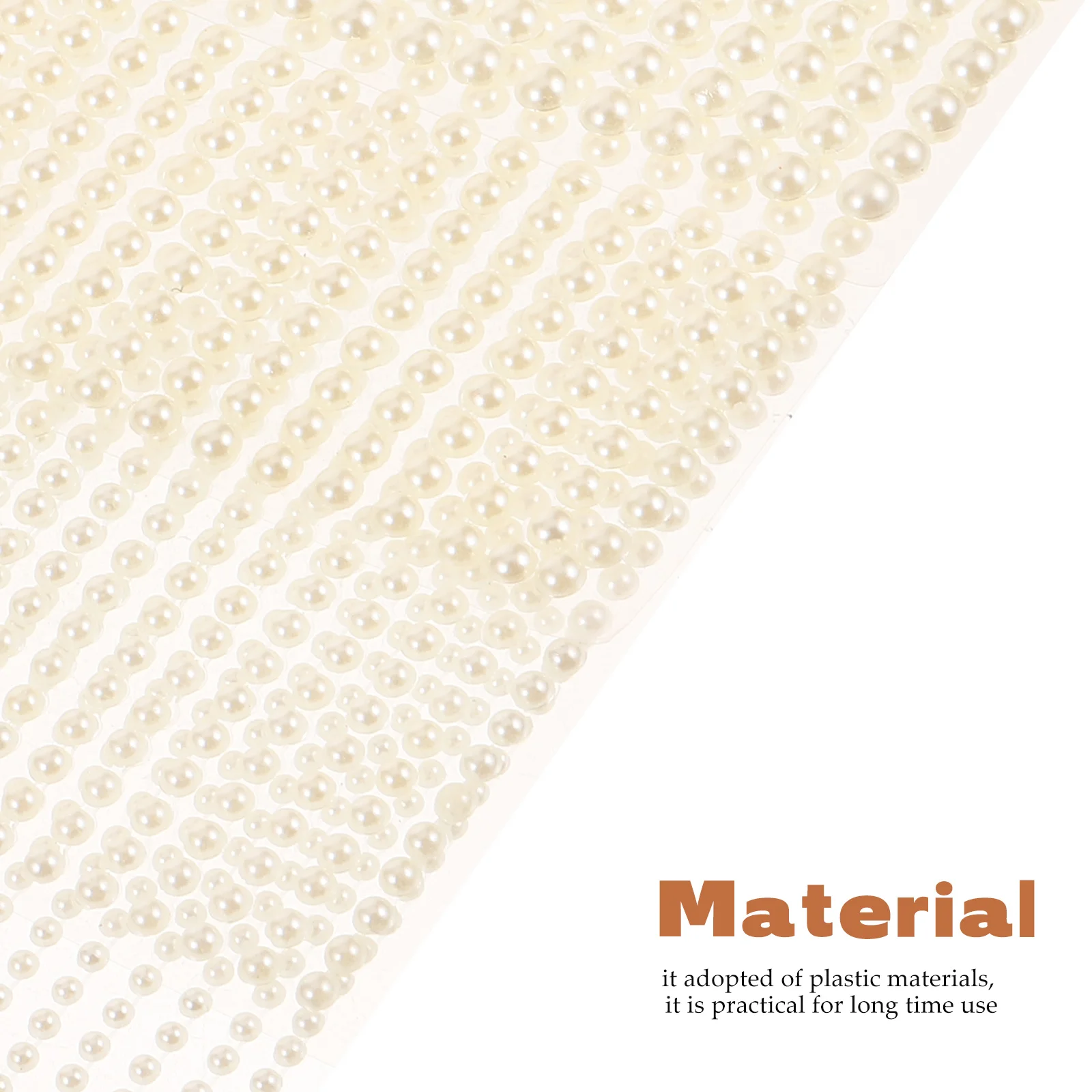 4 Sheets Stick Pearl Sticker Scrapbook Stickers Flat Back Pearls for Crafting Hair