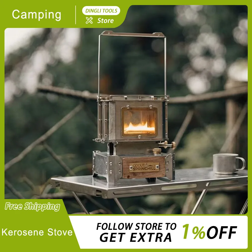 Goout Springhill Head Kerosene Stove Fire Watching Outdoor Lamp Stovecamping Customized Heating Oil Stove Camping Tea Stove Tool