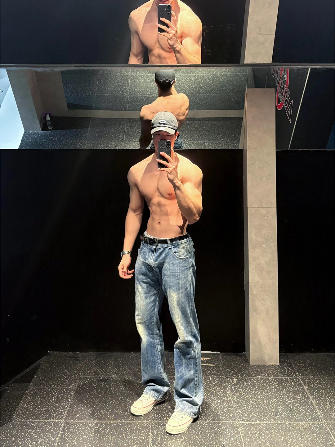 

Синие расклешенные джинсы с узором в виде молнии, мужские спортивные брюки прямого кроя в американском ретро-стиле, с высокой талией, не требующие глажки