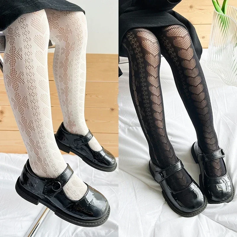 Dünne atmungsaktive Baby Mädchen Strumpfhosen Kinder Tanz Strumpf Socke Kinder Schuluniform Strumpfhosen Prinzessin Einfachheit Herz Strumpfhosen