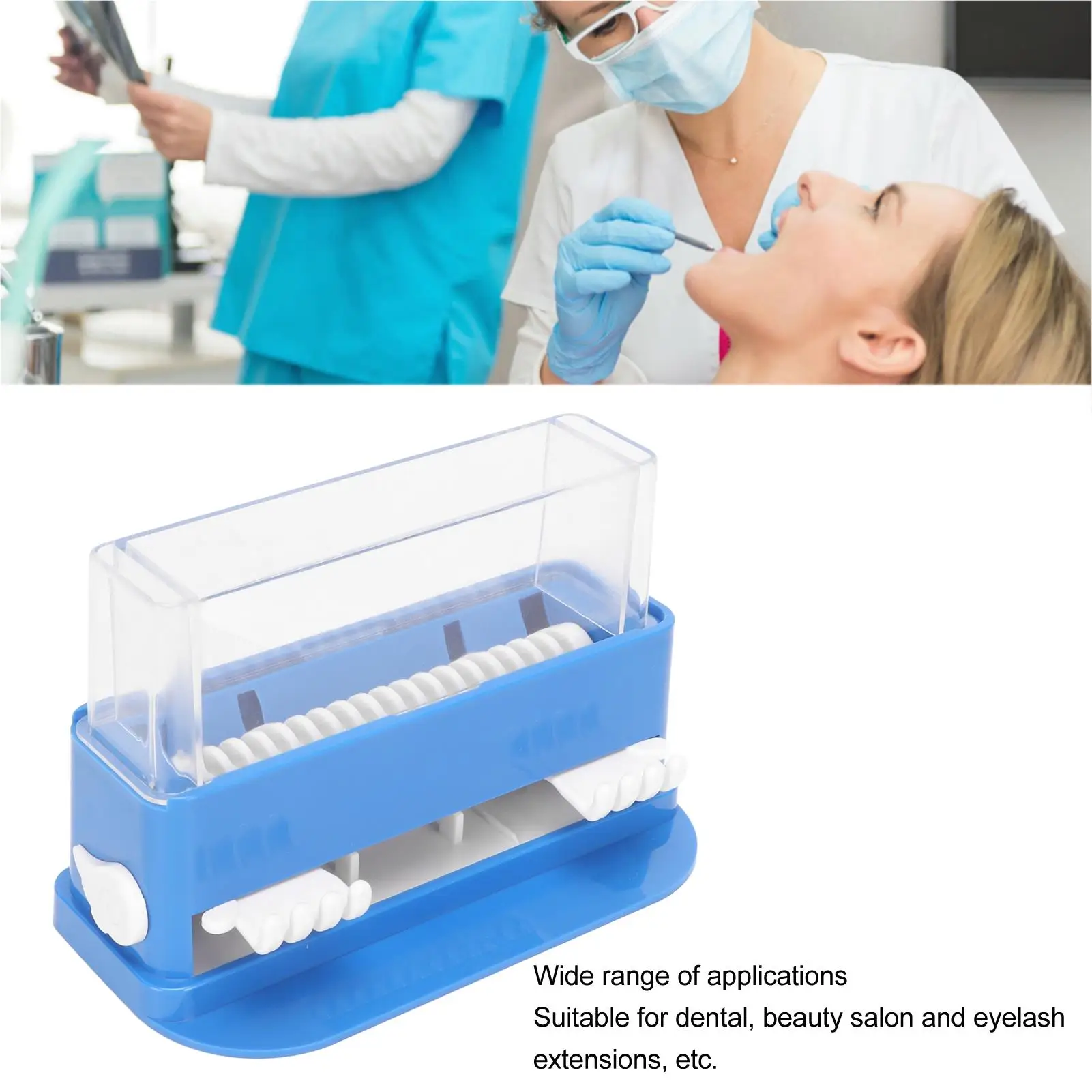 Large Capacity Dental Cotton Tip Swab Brush Stick Storage Box - Dental Micro Applicator Dispenser Container - Plastic