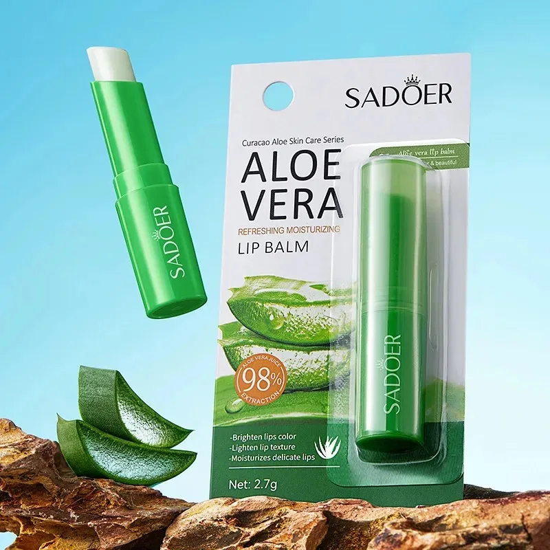 Lip Aloe Balm Nourishing Lip Balm for Nourishing,Anti-Drying,Exfoliating Lip Care Hydrating and Moisturizing Preventing Cracking