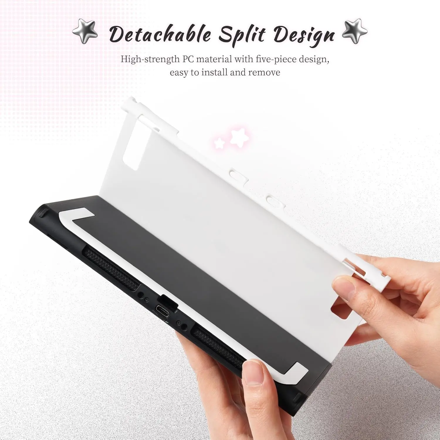 Etui ochronne GeekShare Slim kompatybilne z Switch 2-2025, twarda obudowa do Switch OLED, Angel Descended — zdjęcie produktu 4