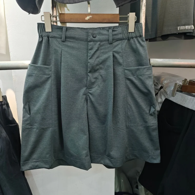 

Lightweight Quick Dry Wide Leg Shorts Men Elastic Waist Big Pockets Loose Breathable Summer gym shorts