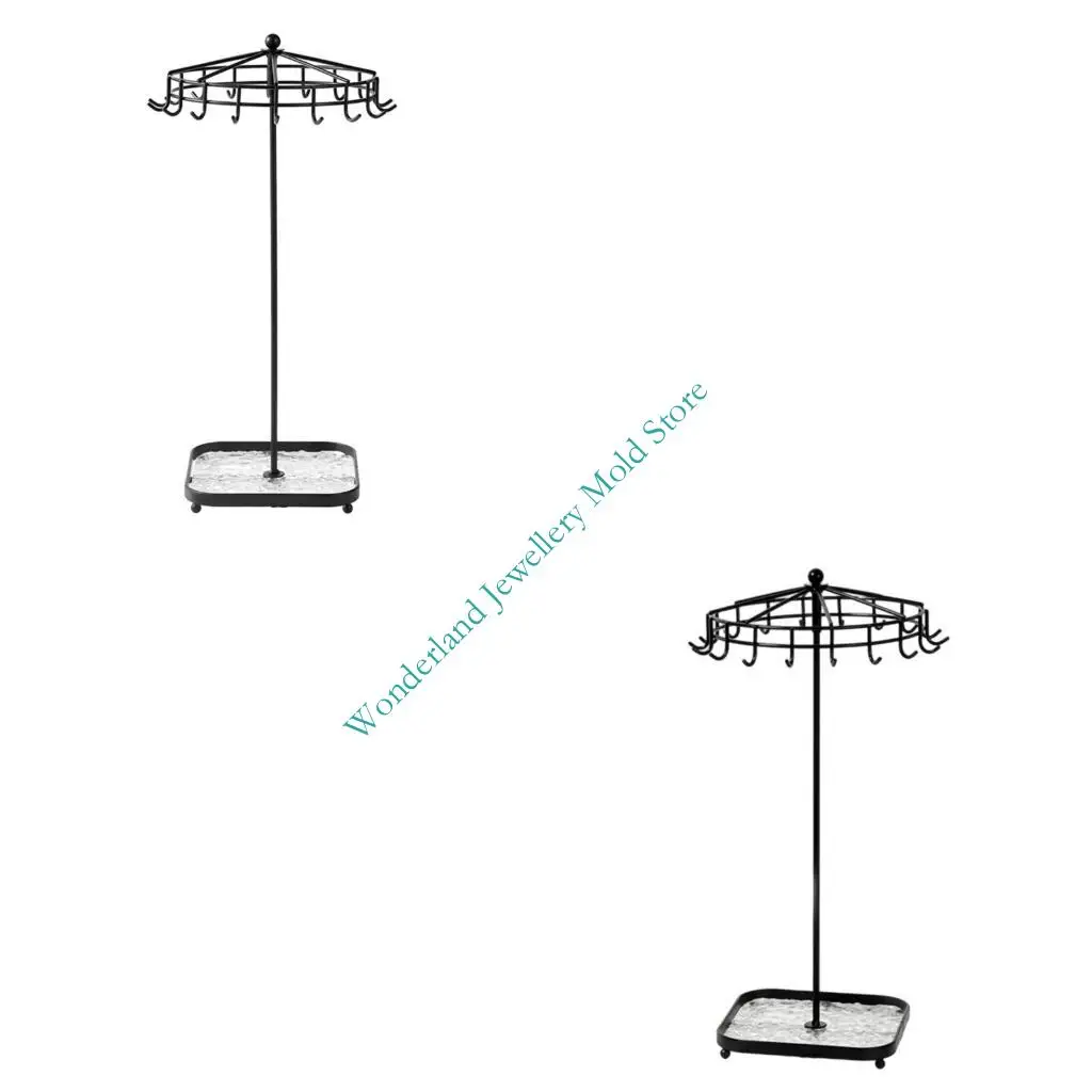 

H7EB Многоцелевая вращающаяся подставка для витрины ювелирных изделий Съемный металлический акриловый держатель