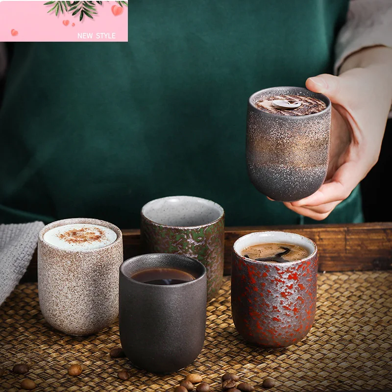 

Японская ретро грубая керамика, кунг-фу, чайная чашка, чашка для эспрессо, чашка для дегустации чая, керамическая бытовая чашка