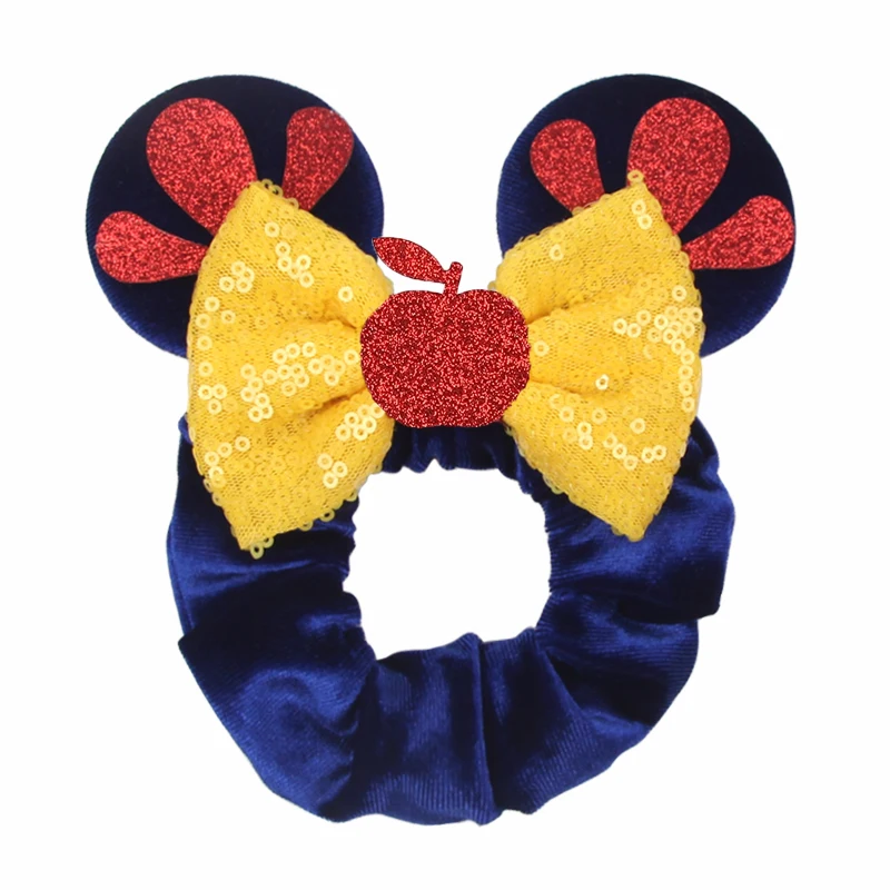 2024 New Disney Mouse Ears Hair Scrunchies Hair Tie Festival Sequins 4\