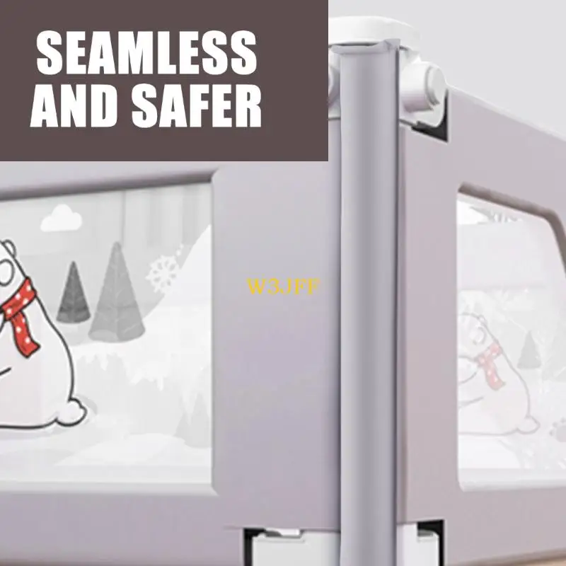 قطعتان من بطانات الحماية السميكة من W3JF لقضبان السرير تمنع مخاطر الانحباس