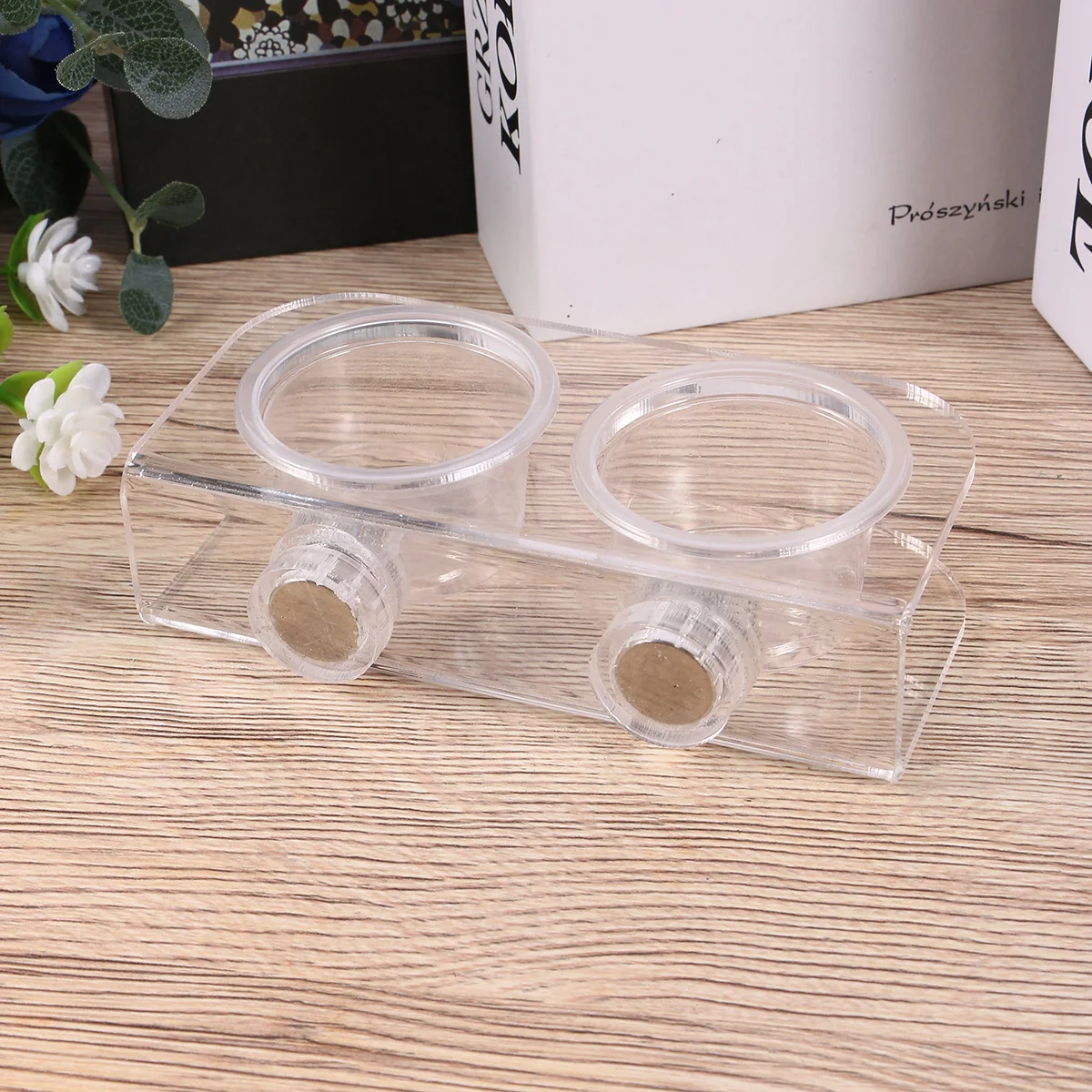 

Reptile Feeding Bowl Acrylic Frame Safe Durable Small Pets Supplies Tortoise Lizard Frog Terrapin Food Dish Easy Cleaning