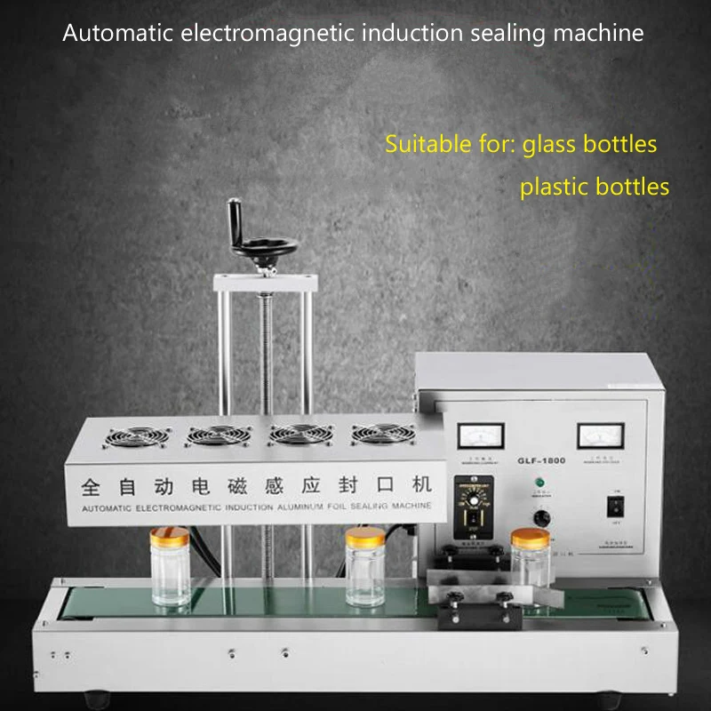 Ciągła folia aluminium indukcyjne elektromagnetyczna otwieracz butelek plastikowa saszetka polietylenowa zgrzewarka maszyna uszczelniająca 25-70mm