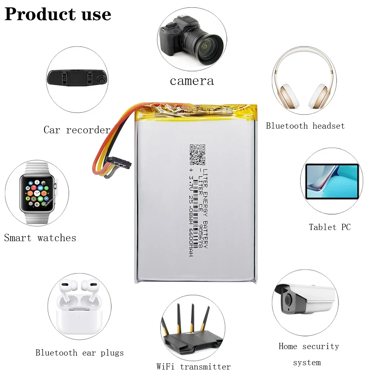 Lithium Polymer Battery 905678 3.7V 6600mAh For Open source console AYN Odin Pro Game machine battery