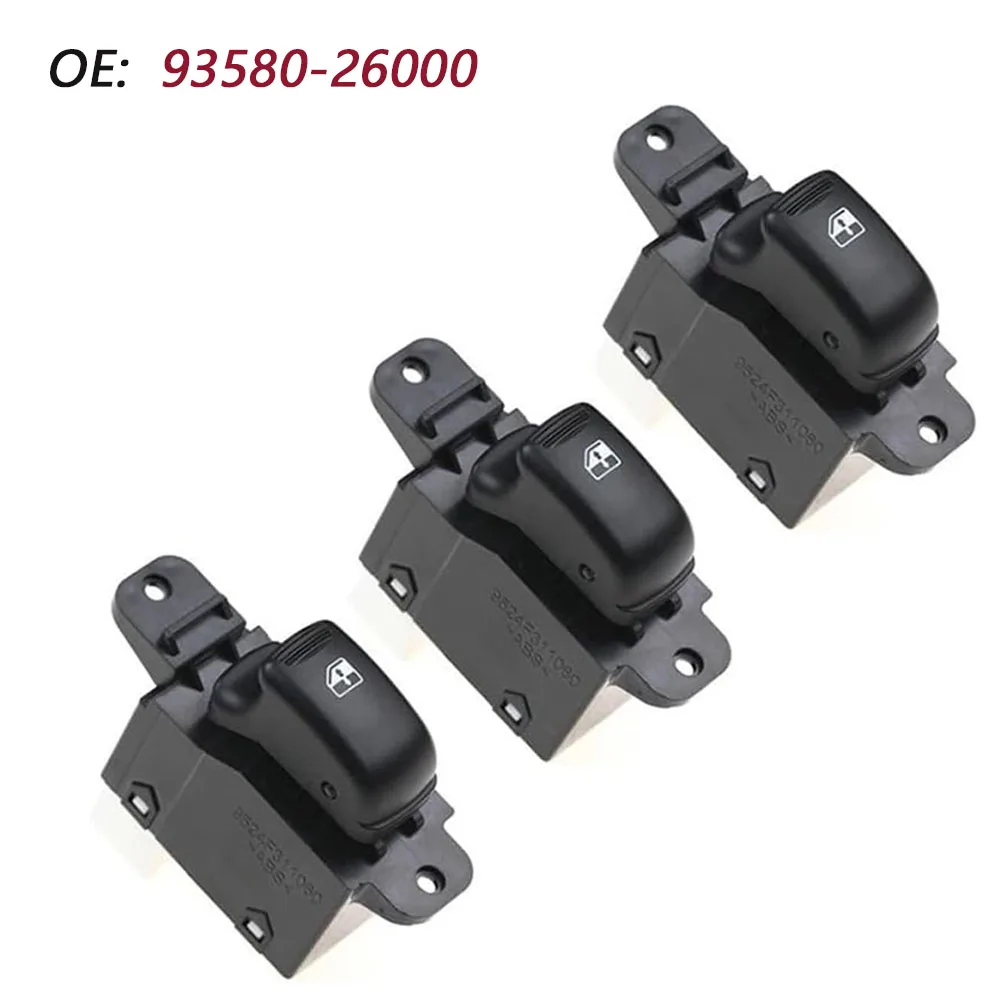 

3 шт. для Hyundai Santa Fe 2001-2004, переключатель стеклоподъемника правой задней/передней двери, 9358026000 93580-26000