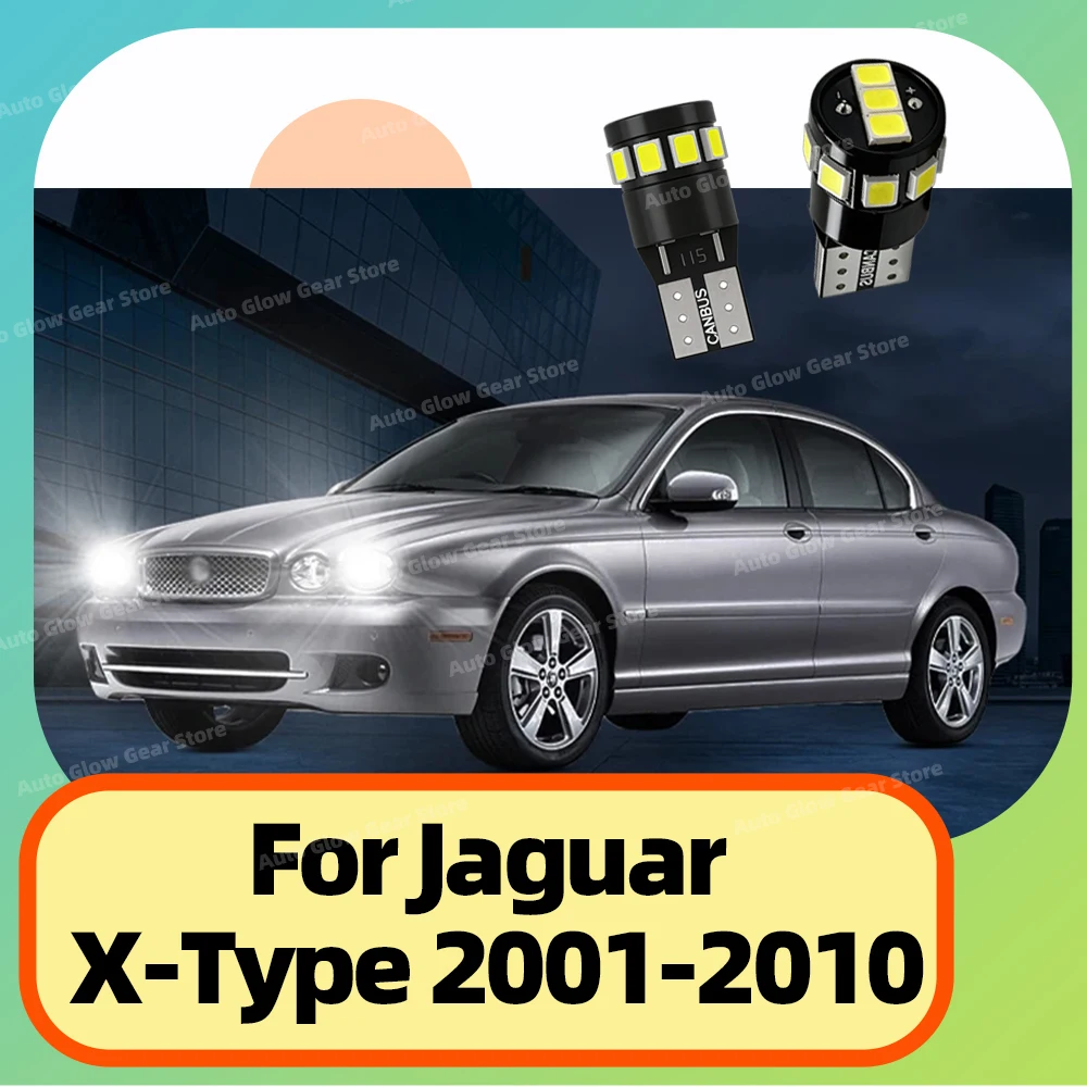 2x Positionsleuchten 6000K Auto-LED-Lampen T10 W5W für Jaguar X-Type 2001-2006 2007 2008 2009 2010 Seitenmarkierungs- und Signalleuchte