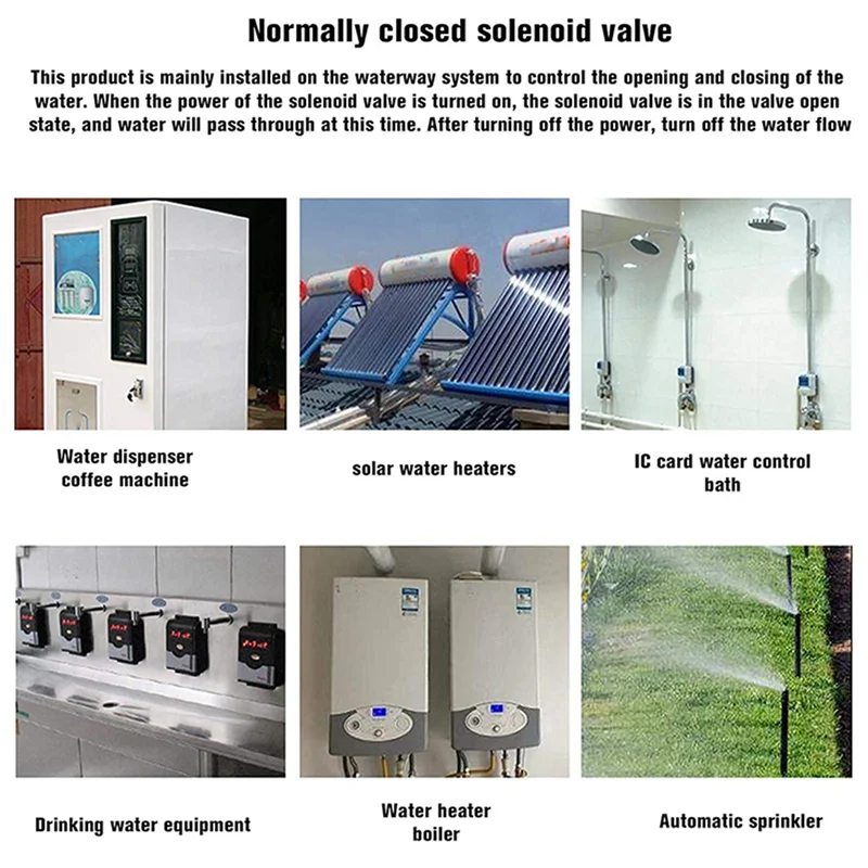 

2X переключатель водяного клапана G3/4 дюйма латунный электромагнитный клапан AC220V для водонагревателя