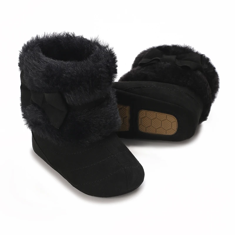 Rubber Non-slip Boots Winter Newborn Baby Cotton Booties Non-Slip Sole Toddler Boy Girl First Walkers Infant Warm Shoes Boots