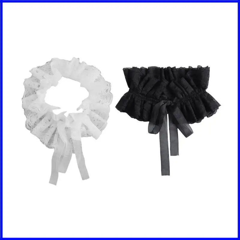 Frauen Vintage Ruffenkragen Steampunk Victorian Spitzenkragen Ruffen Kostüm