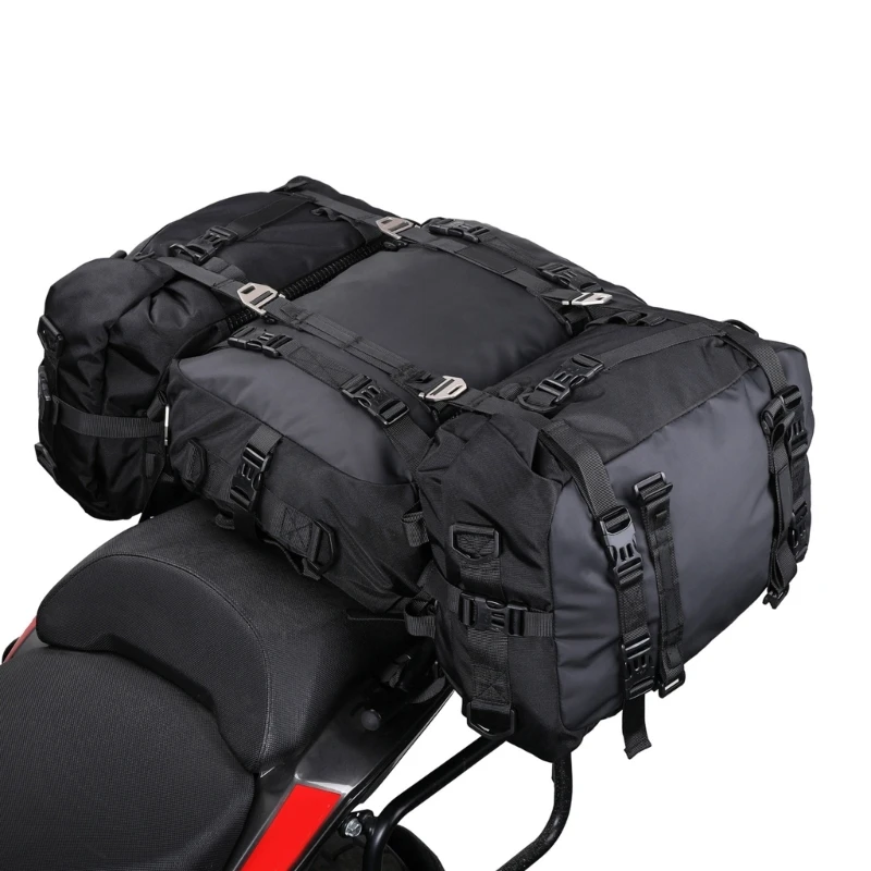 Waterproof Motorcycle Rear Seat Bag, Large Capacity, Wear Resistant, Crossbody Bag, Tail Pack for Motor, Car Bike