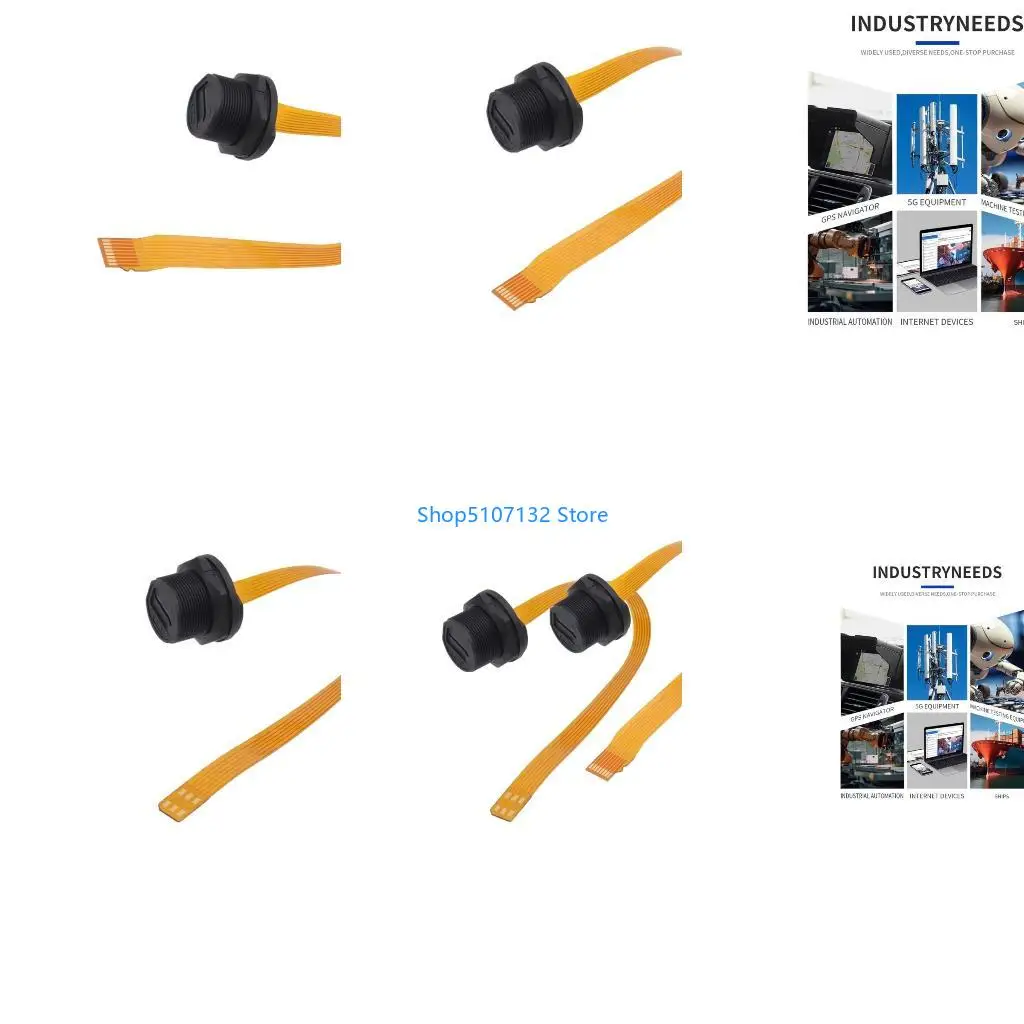 87HD Waterproof SDTF Extension Cable Extender ​Panel Mount IP67 Memory Card Slot