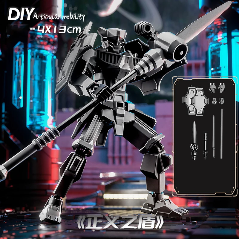 Robô Guerreiro Articulado e Transformável, Boneco de Cavaleiro Impresso em 3D, Brinquedos para Crianças e Adultos, Jogos para Pais e Filhos, Presentes