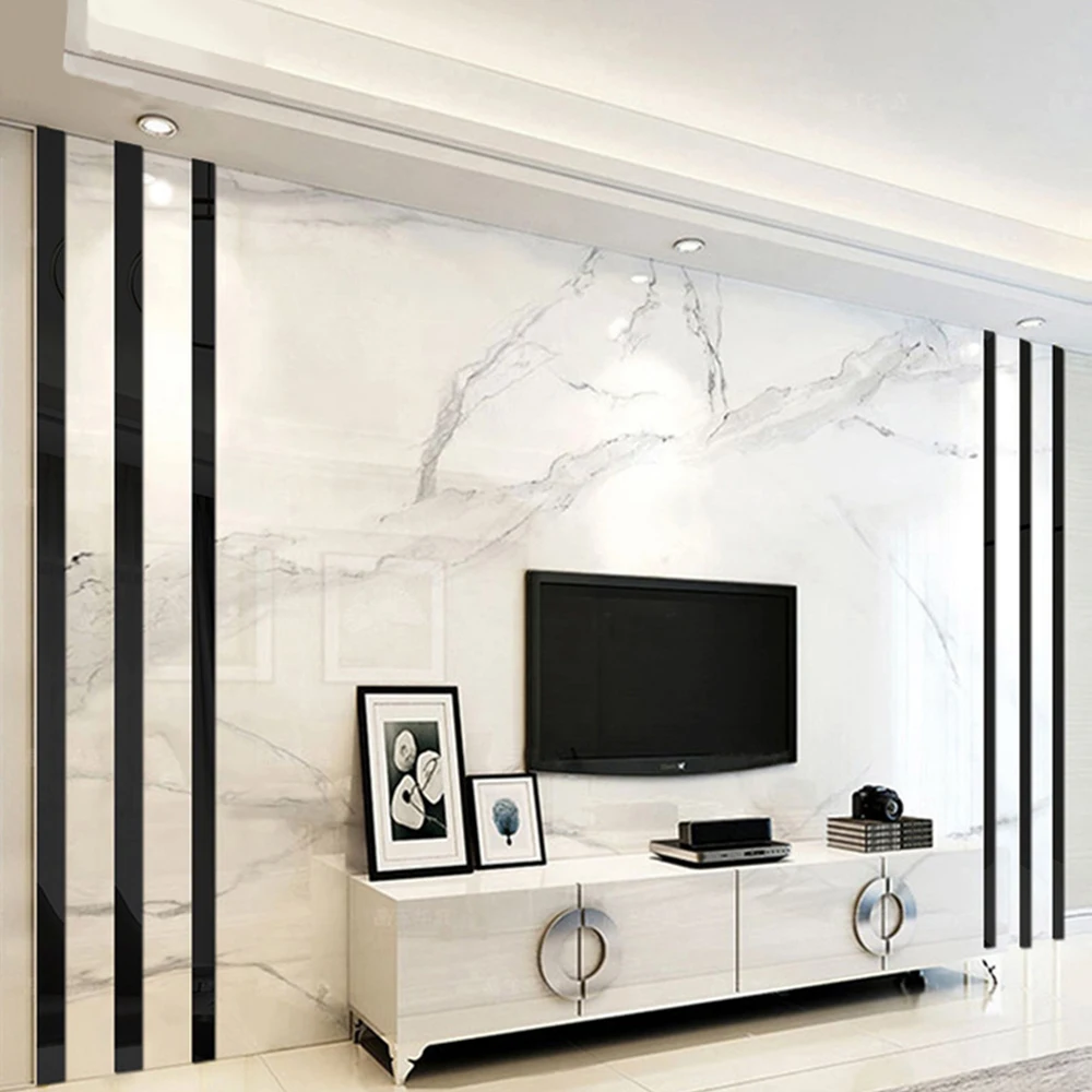 10/20pcs DIY Mirror Sticker Ceiling Waist Line Acrylic TV Background Wall Stickers for Room Art Home Decor Adesivo De Parede