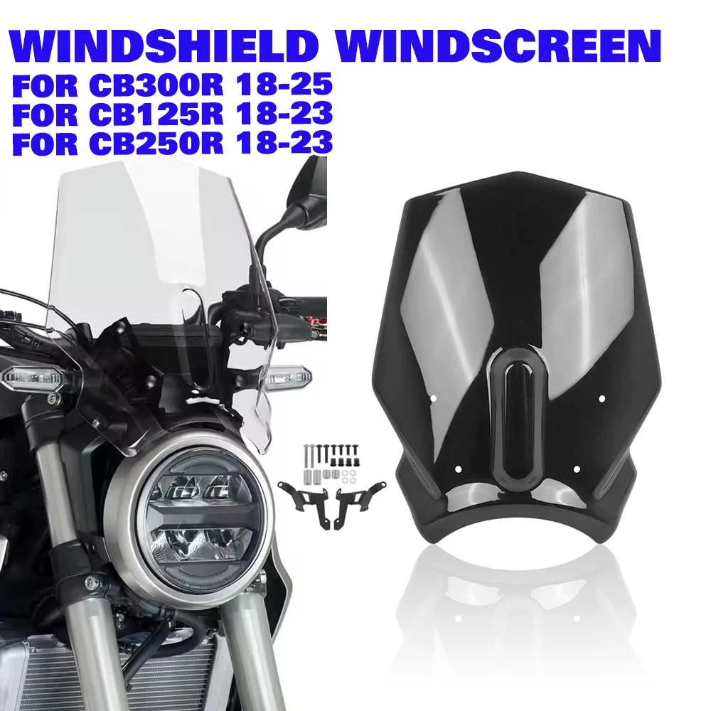 

CB300R CB125R CB250R Front Windscreen Spoiler Windshield Visor For Honda CB 300R 125R 250R 2018-2023 Wind Air Fairing Deflector