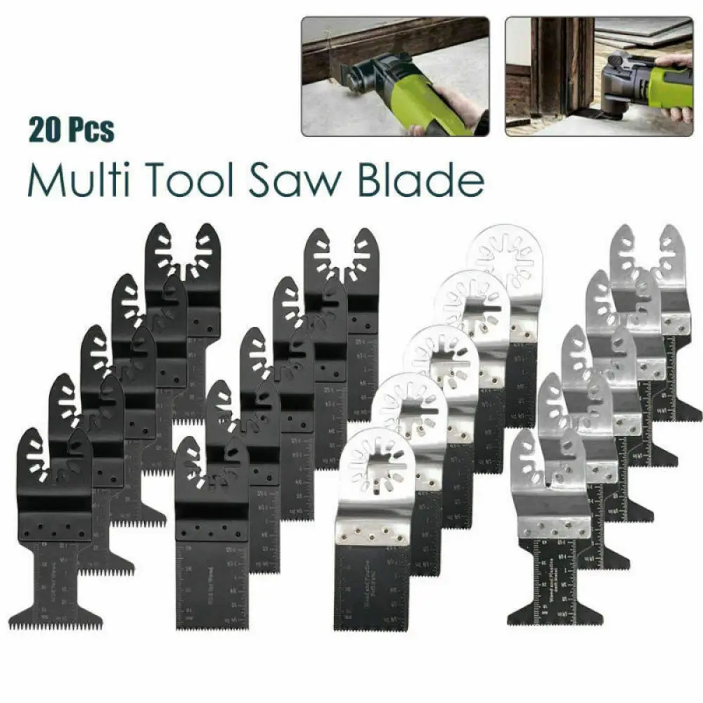 ใบเลื่อยอเนกประสงค์ 20 ชิ้น   Multitool Oscillating Power อุปกรณ์เครื่องมือ ใบมีดคัตเตอร์อเนกประสงค์ ใบมีดหลายเครื่องมือ