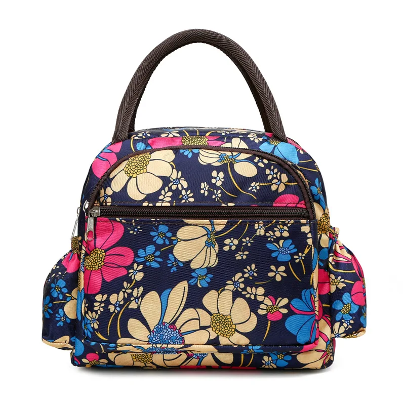 

Oxford Floral Prints Waterproof Women Mini Handbag Ladies Cosmetic Bag Female Lunch Pack Small Phone Purse Money Pouch for Girls